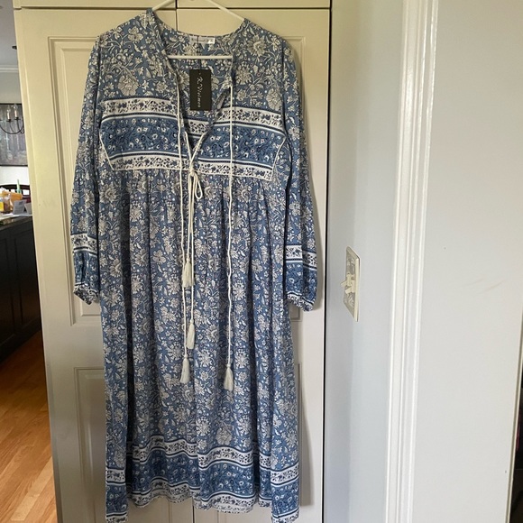 NWT R.Vivimos Boho Tassel Dress - Picture 7 of 14